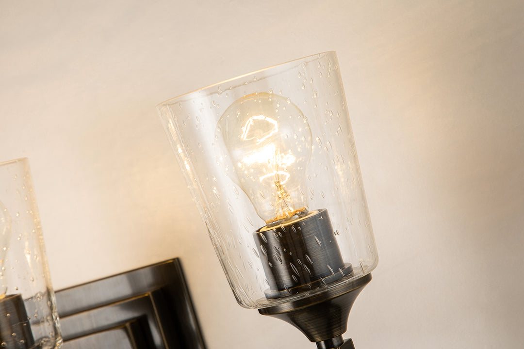 Vetiver 3 Light Bath Vanity Light In Dark Bronze With Gold Accents (BB1022DB-3-F2G)