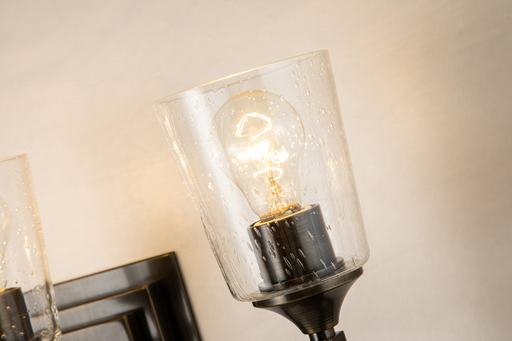 Vetiver 3 Light Bath Vanity Light In Dark Bronze With Gold Accents (BB1022DB-3-F2G)