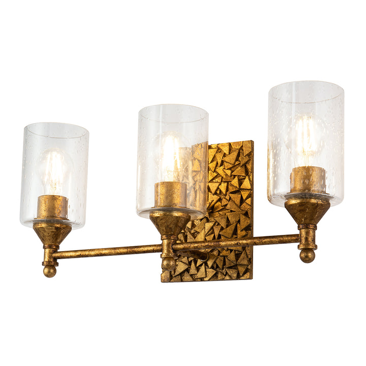 Mosaic 3-Light Vanity Light In Antique Gold (BB1158G-3)