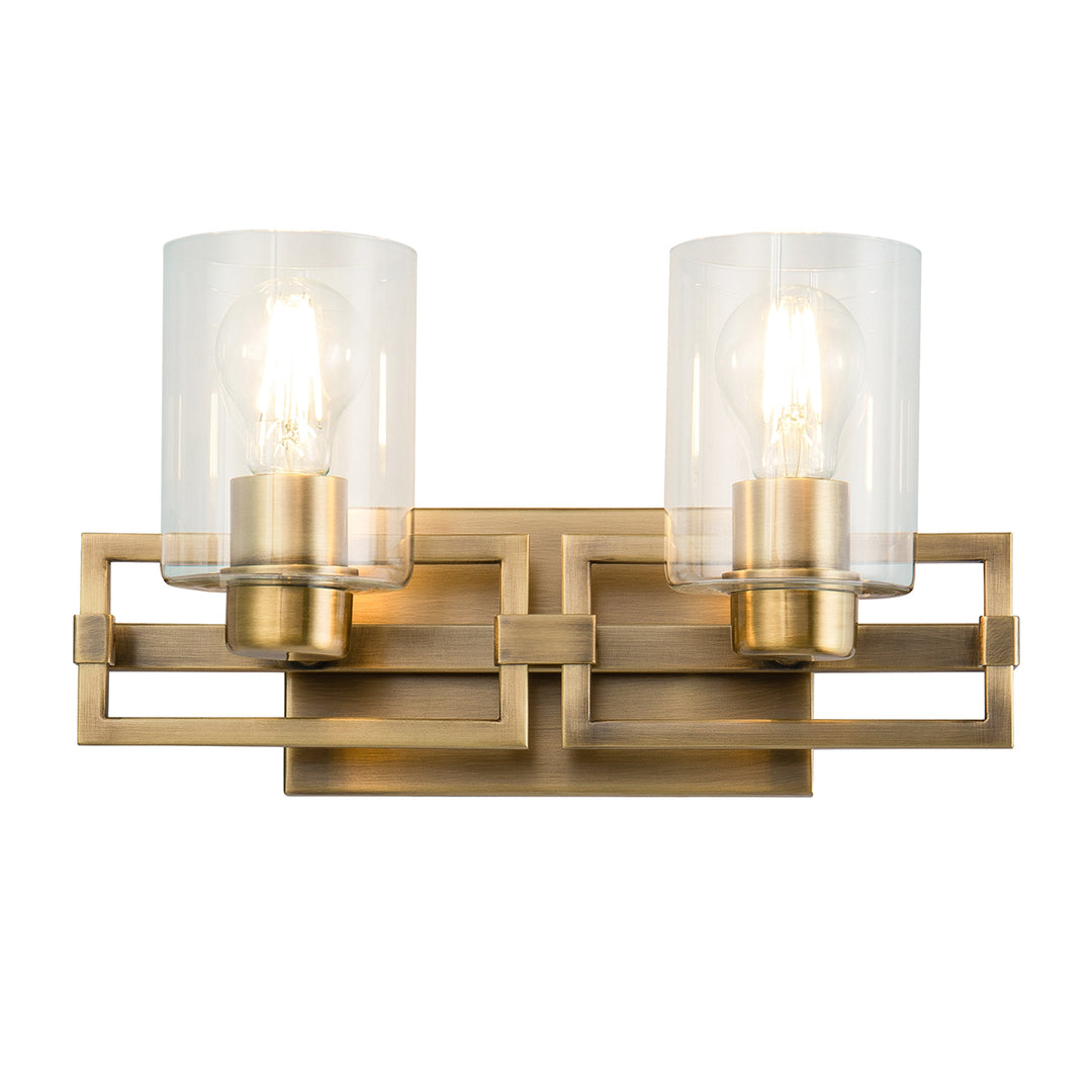 Estes 2 Light Bath Vanity Light In Aged Brass (BB90117ATB-2)