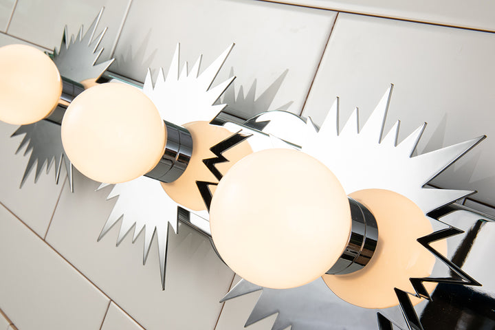 Soleil 4 Light Bath Bar Vanity Light In Chrome (BB90417PC-4)