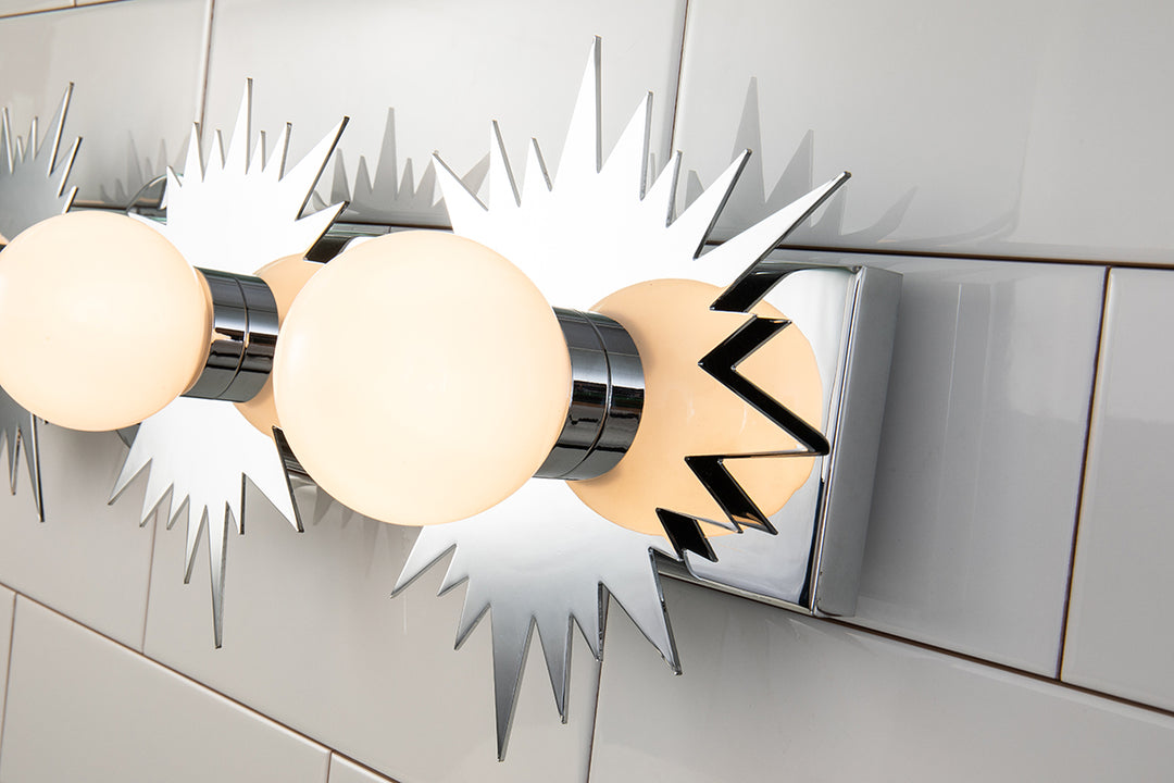 Soleil 4 Light Bath Bar Vanity Light In Chrome (BB90417PC-4)