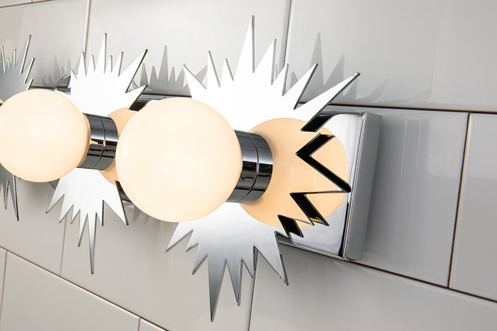 Soleil 4 Light Bath Bar Vanity Light In Chrome (BB90417PC-4)