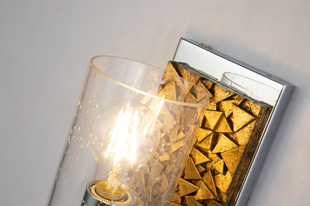 Bocage 1 Light Wall Sconce In Silver And Gold (BB90586PC-1B1G)