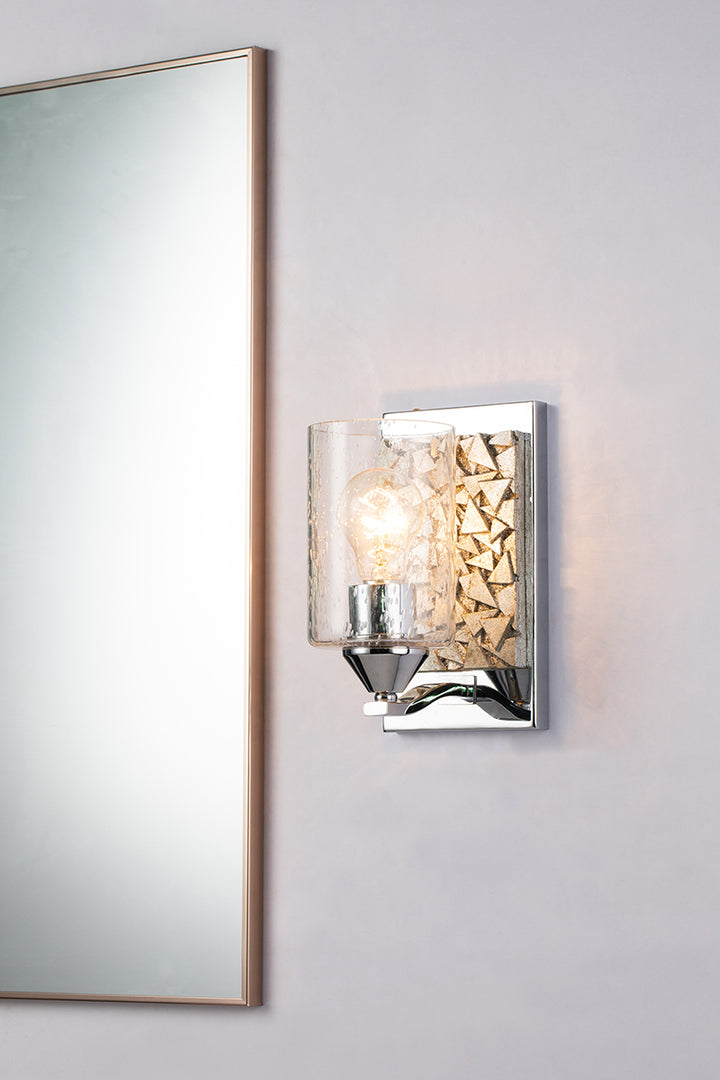 Bocage 1 Light Wall Sconce In Silver And Gold (BB90586PC-1B1S)