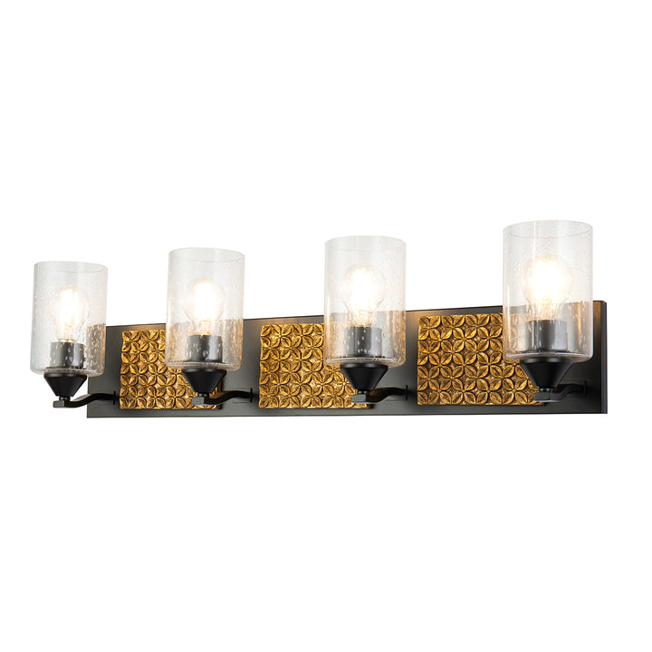 Arcadia 4 Light Bath Bar In Black And Gold (BB90587MB-4B2G)