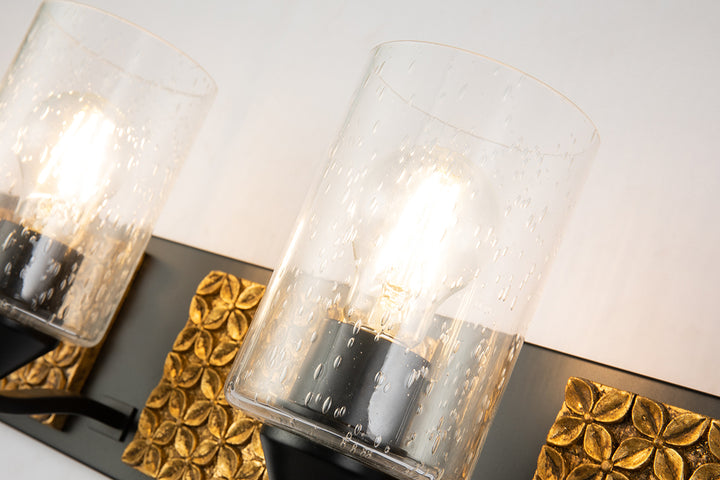 Arcadia 4 Light Bath Bar In Black And Gold (BB90587MB-4B2G)