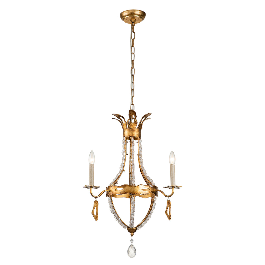 Monteleone 3 Light Chandelier in Antique Gold (CH1036-3)