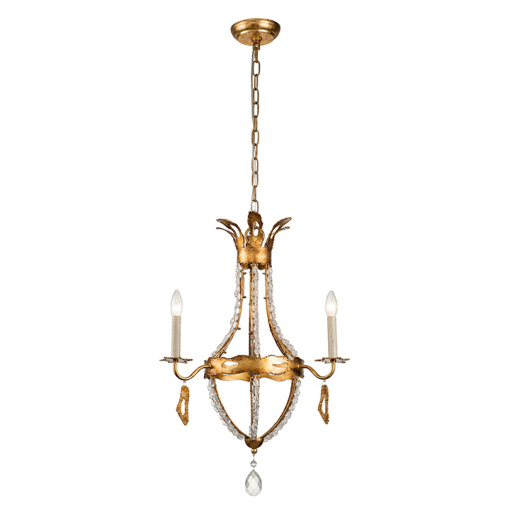 Monteleone 3 Light Chandelier in Antique Gold (CH1036-3)