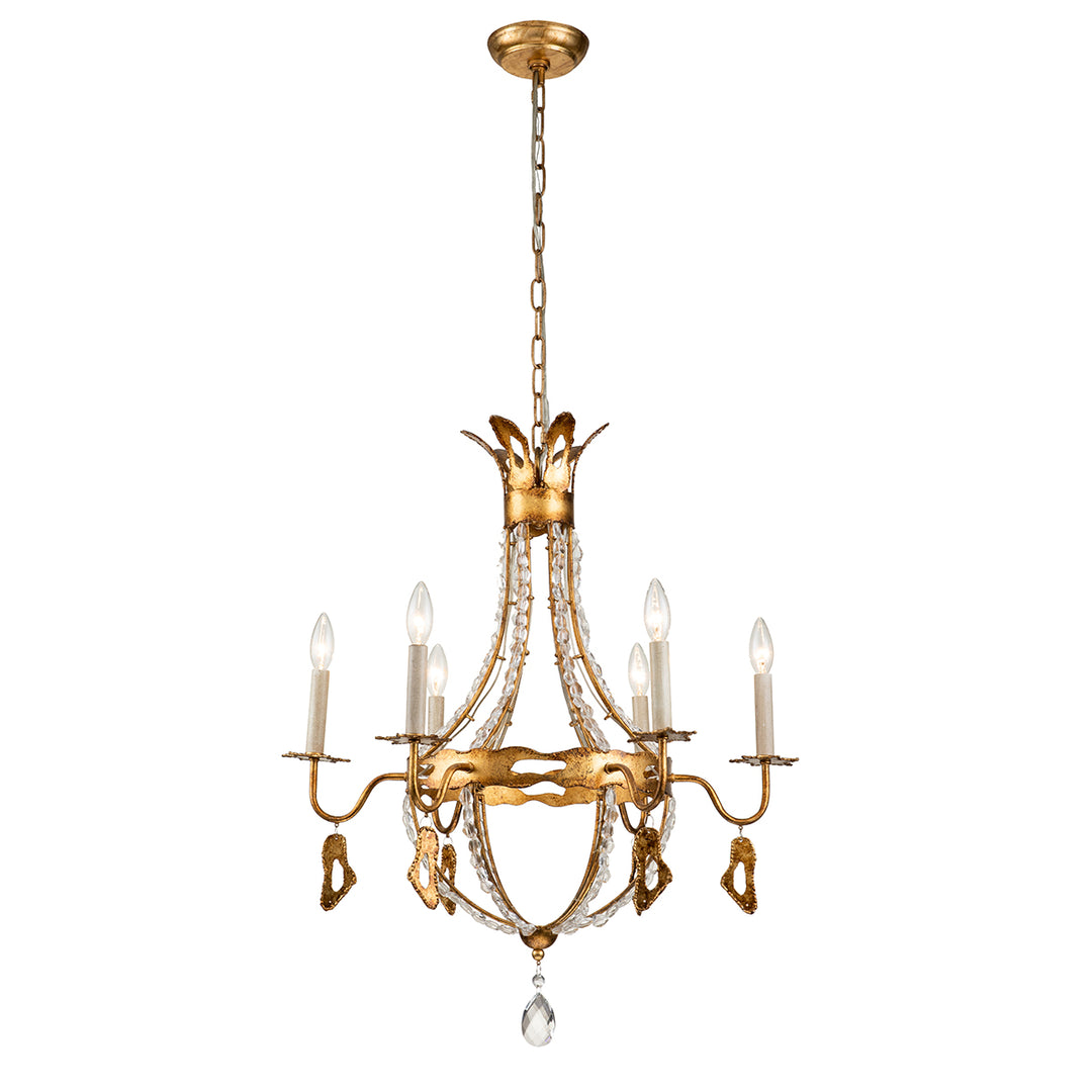 Monteleone 6 Light Chandelier in Antique Gold (CH1036-6)