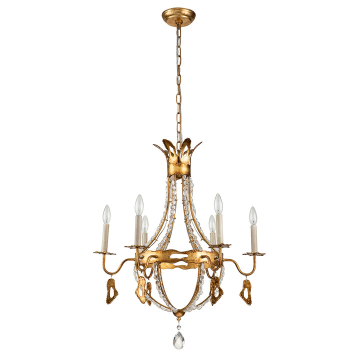 Monteleone 6 Light Chandelier in Antique Gold (CH1036-6)