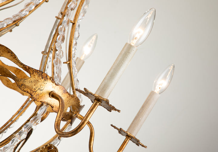 Monteleone 6 Light Chandelier in Antique Gold (CH1036-6)