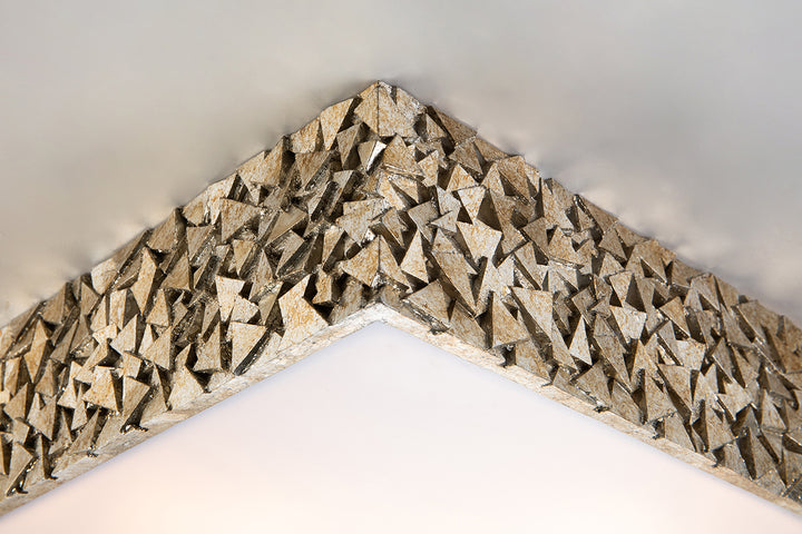 Mosaic Square 3-Light Flush in Silver (FM1158S-SQ-20)