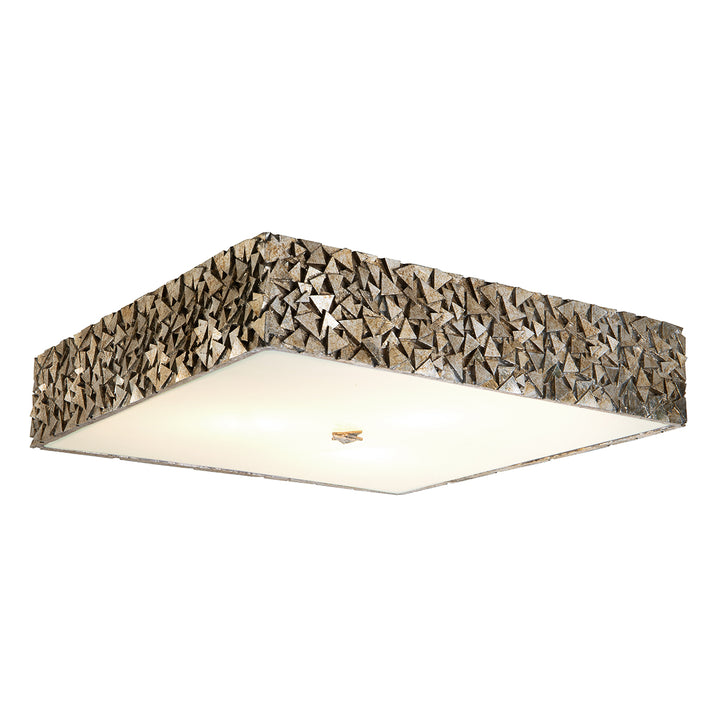 Mosaic Square 3-Light Flush in Silver (FM1158S-SQ-16)