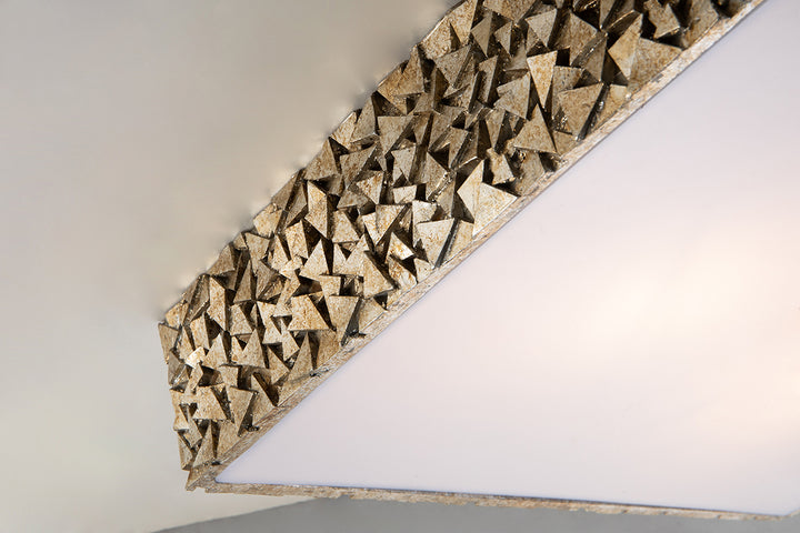 Mosaic Square 3-Light Flush in Silver (FM1158S-SQ-16)