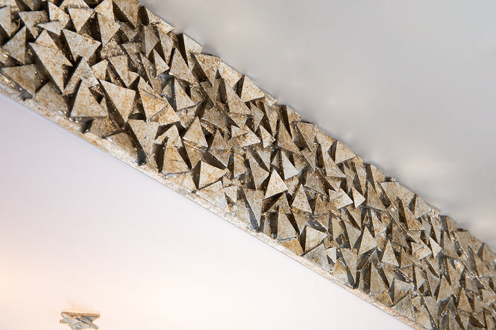 Mosaic Square 3-Light Flush in Silver (FM1158S-SQ-16)