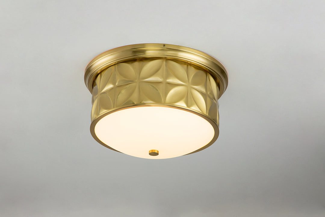 Epsilon Aged Brass Flushmount (FM1300AGB-17)