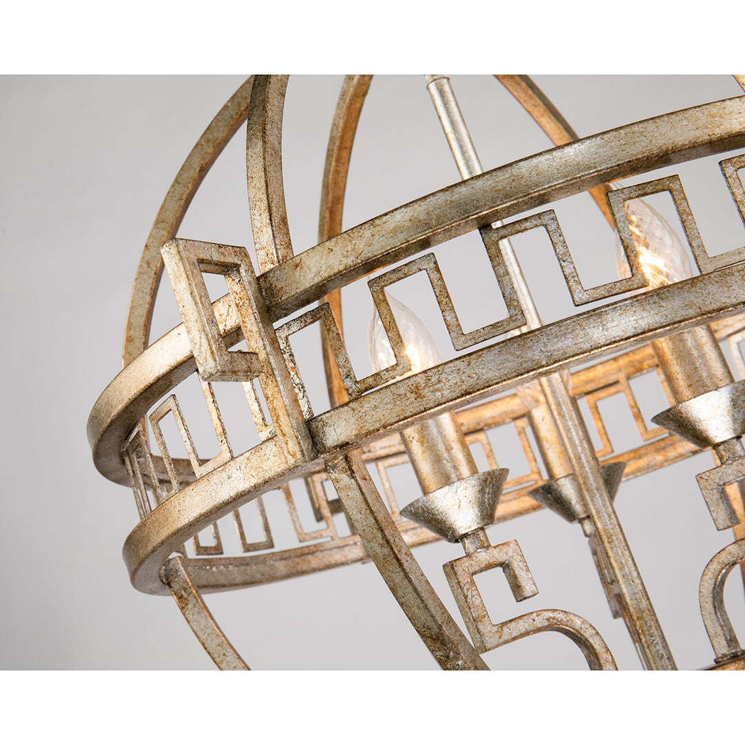 3 Light Geometric Globe Chandelier (GN/Lemuria/3PA-S)