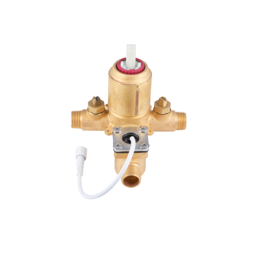 PULSE ShowerSpas LED Tru-Temp Pressure Balance 1/2" Rough-In Valve with Oil-Rubbed Bronze Trim Kit (3004-RIV-PB-ORB)