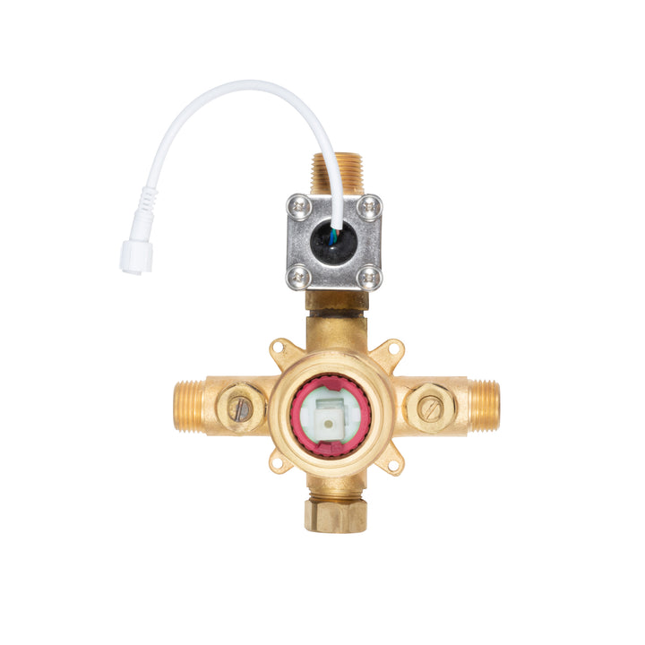 PULSE ShowerSpas LED Tru-Temp Pressure Balance 1/2" Rough-In Valve with Brushed Nickel Trim Kit (3004-RIV-PB-BN)