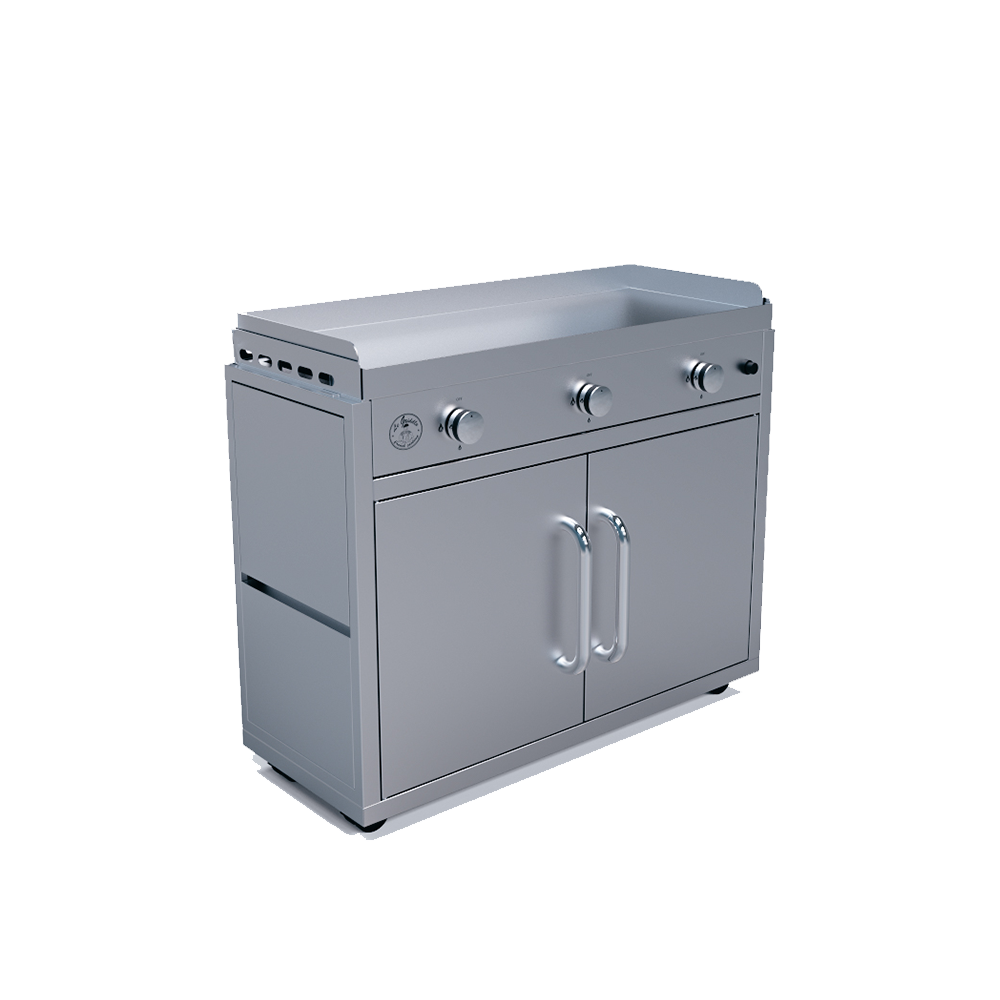 Le Griddle - Triple Burner Griddle W/ Cart - Natural Gas (GFE105 CK)