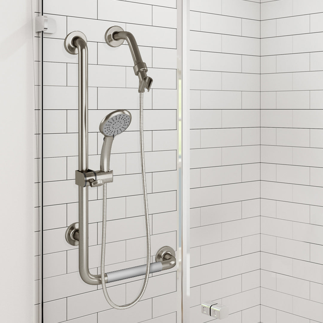 PULSE ShowerSpas ErgoSlideBar Stainless Steel Brushed - Left (4001L-SSB)