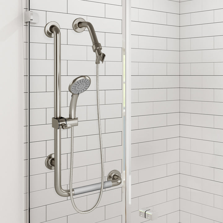 PULSE ShowerSpas ErgoSlideBar Stainless Steel Brushed - Left (4001L-SSB)