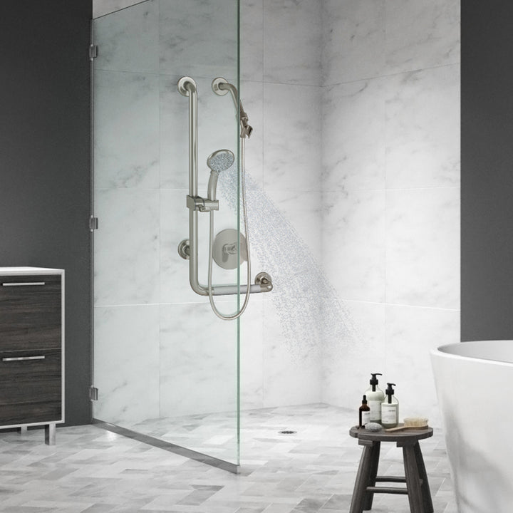 PULSE ShowerSpas ErgoSlideBar Stainless Steel Brushed - Left (4001L-SSB)