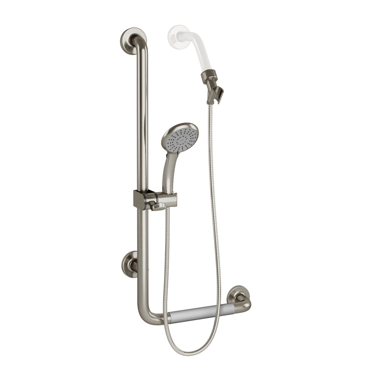 PULSE ShowerSpas ErgoSlideBar Stainless Steel Brushed - Left (4001L-SSB)