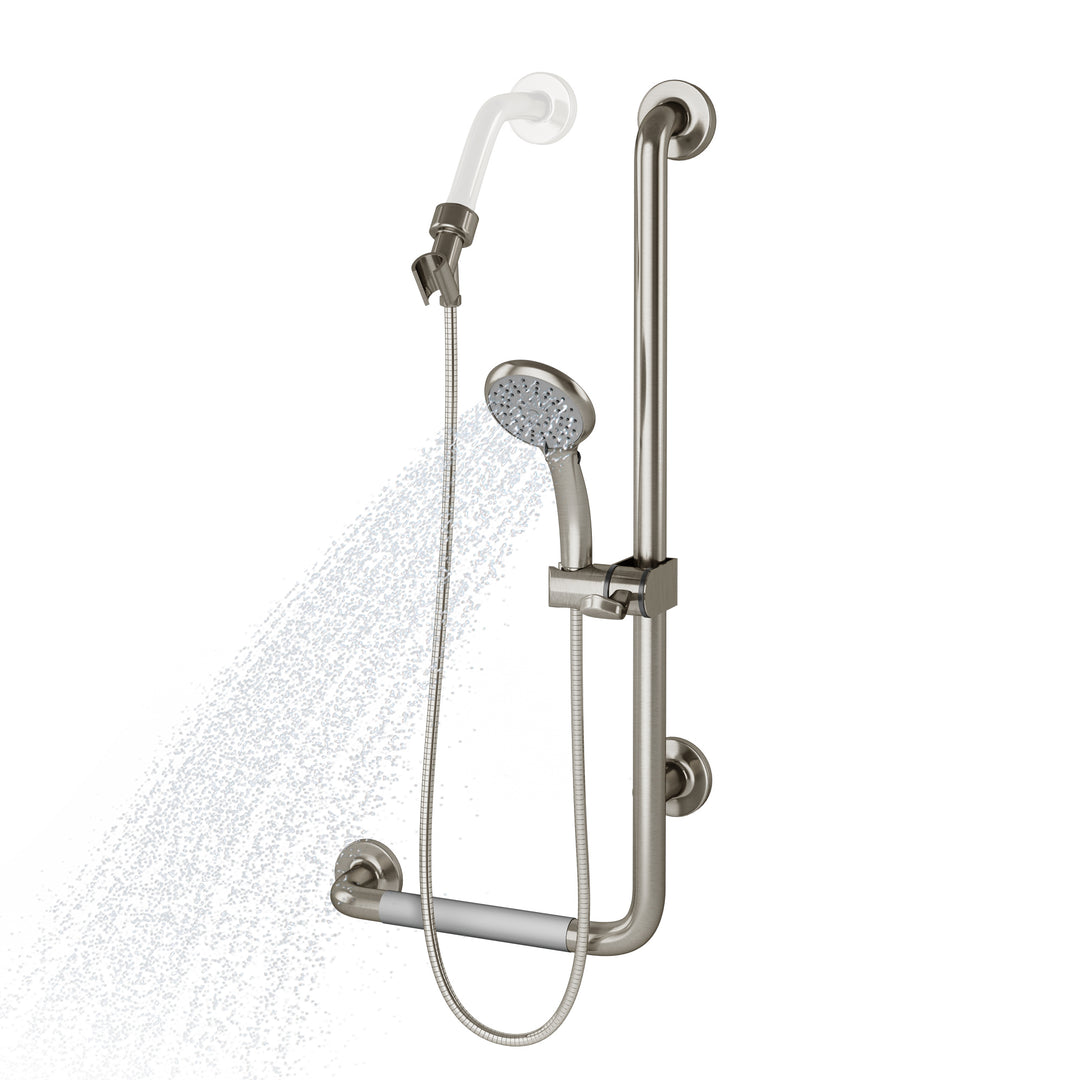 PULSE ShowerSpas ErgoSlideBar Stainless Steel Brushed - Right (4001R-SSB)