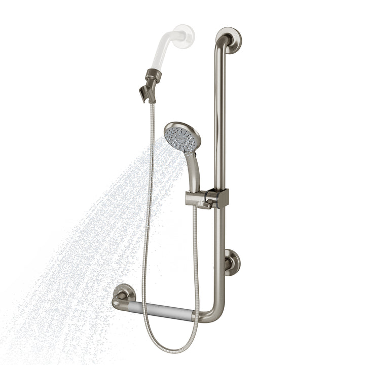 PULSE ShowerSpas ErgoSlideBar Stainless Steel Brushed - Right (4001R-SSB)
