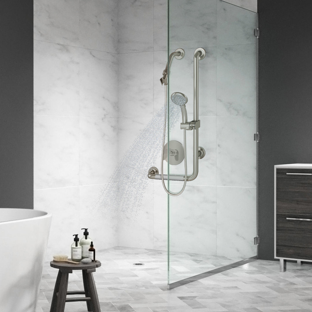 PULSE ShowerSpas ErgoSlideBar Stainless Steel Brushed - Right (4001R-SSB)