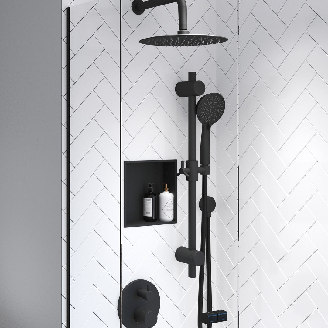 PULSE ShowerSpas Niche in Matte Black (NI-1212-MB)