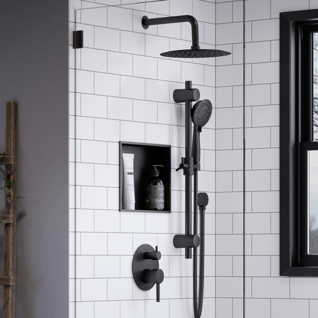 PULSE ShowerSpas Niche in Matte Black (NI-1212-MB)