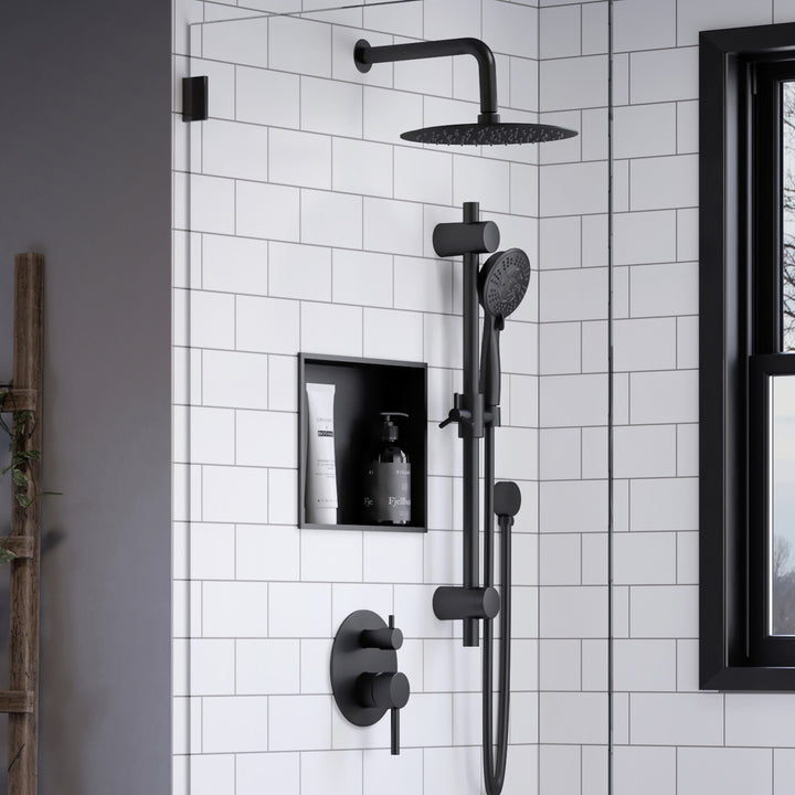 PULSE ShowerSpas Niche in Matte Black (NI-1212-MB)