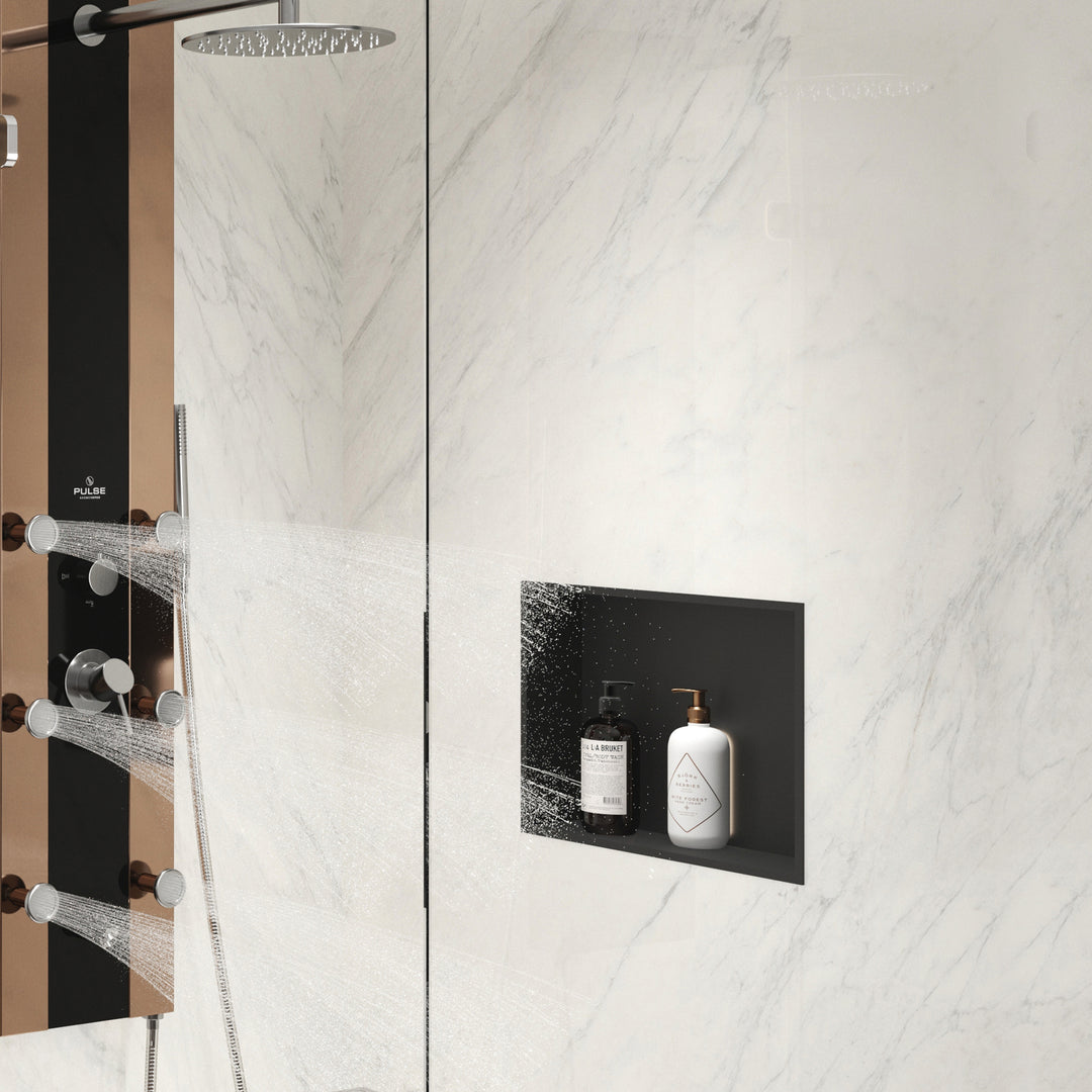PULSE ShowerSpas Niche in Matte Black (NI-1216-MB)