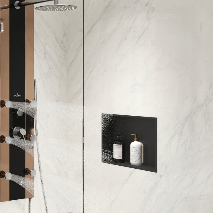 PULSE ShowerSpas Niche in Matte Black (NI-1216-MB)