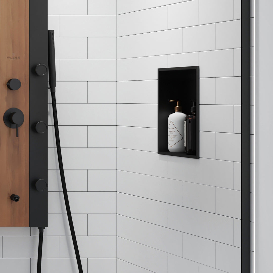 PULSE ShowerSpas Niche in Matte Black (NI-1224-MB)