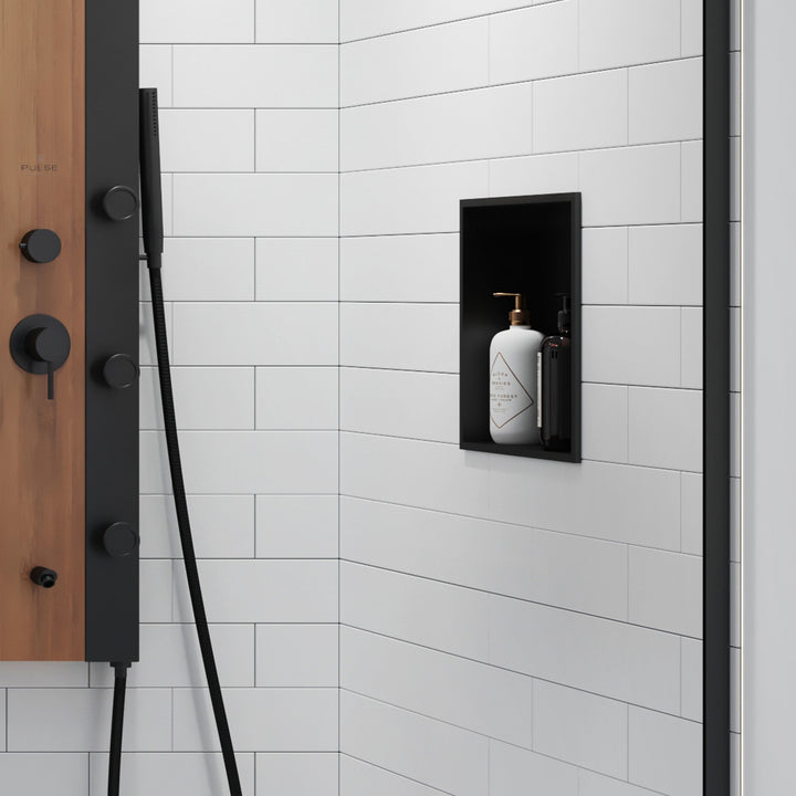 PULSE ShowerSpas Niche in Matte Black (NI-1224-MB)