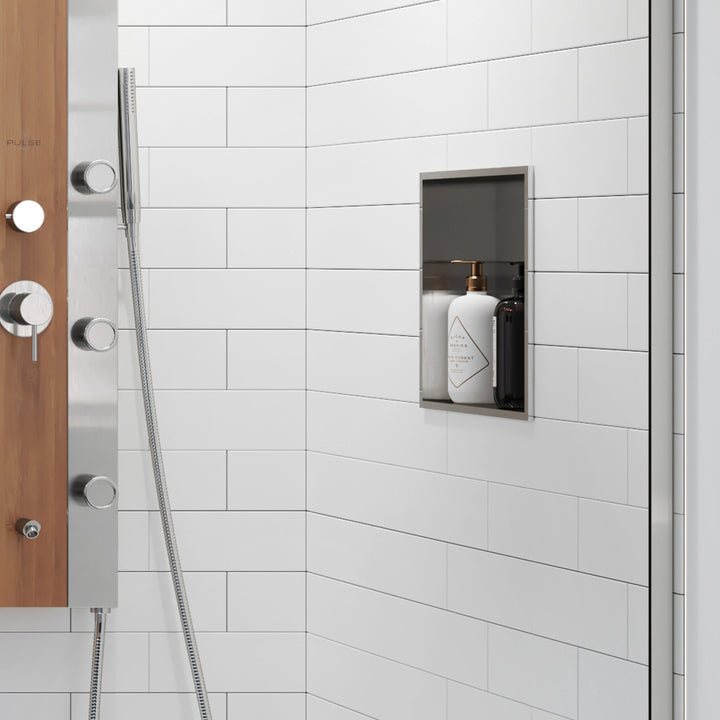PULSE ShowerSpas Niche in Brushed Stainless Steel  (NI-1224-SSB)