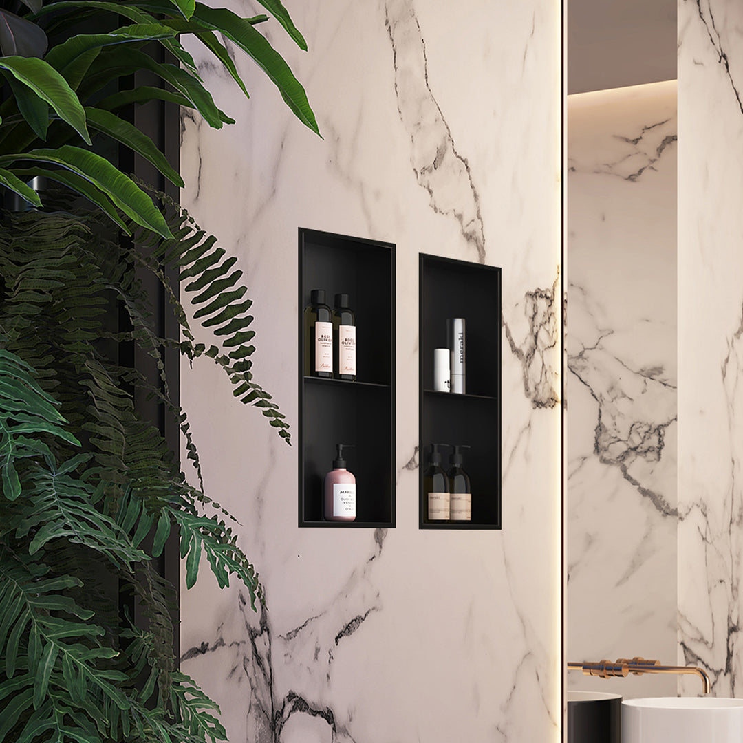 PULSE ShowerSpas Niche in Matte Black (NI-1224V-MB)