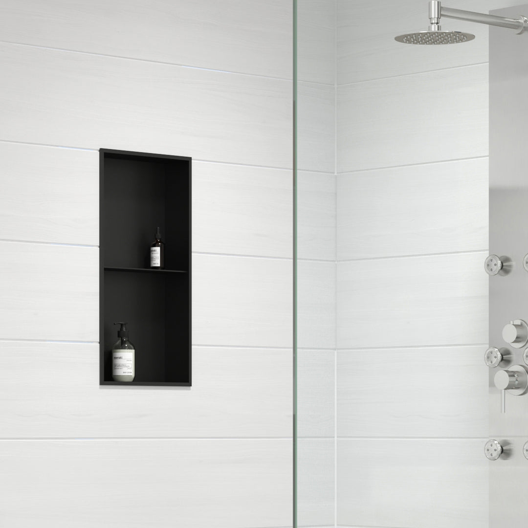 PULSE ShowerSpas Niche in Matte Black (NI-1224V-MB)