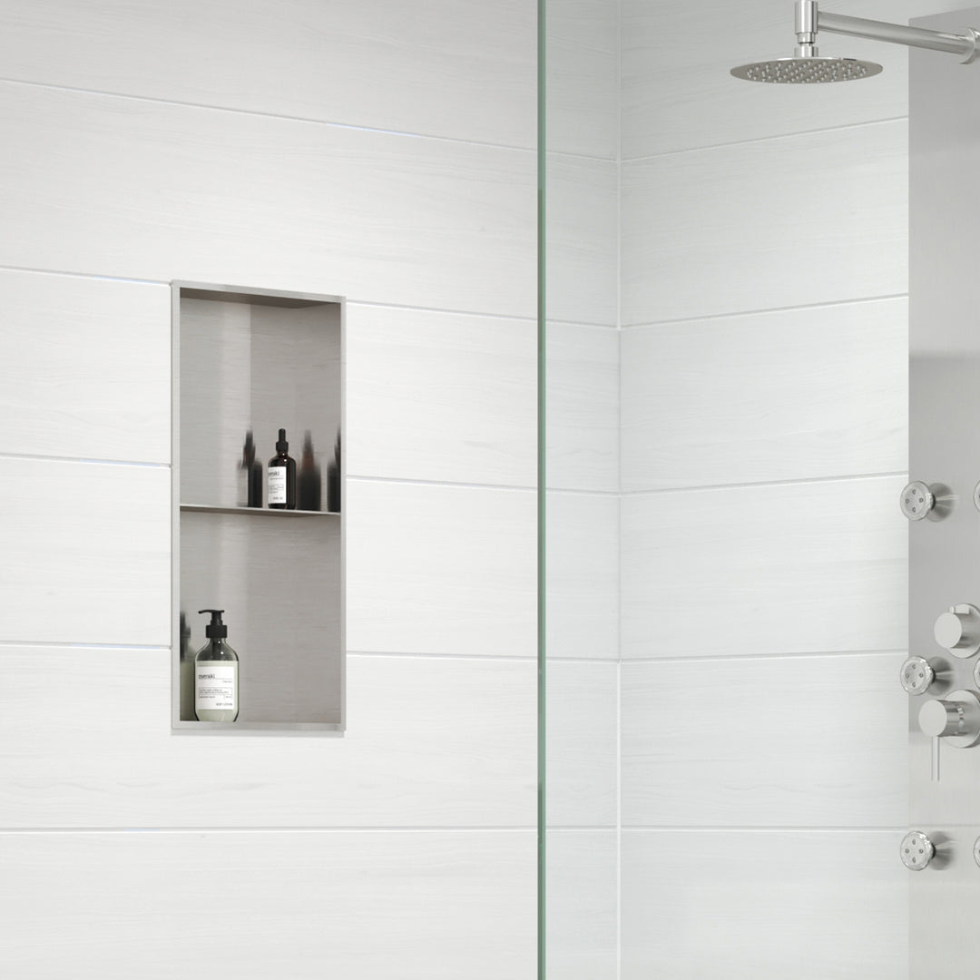 PULSE ShowerSpas Niche in Brushed Stainless Steel  (NI-1224V-SSB)