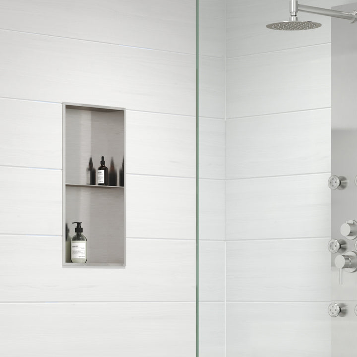 PULSE ShowerSpas Niche in Brushed Stainless Steel  (NI-1224V-SSB)
