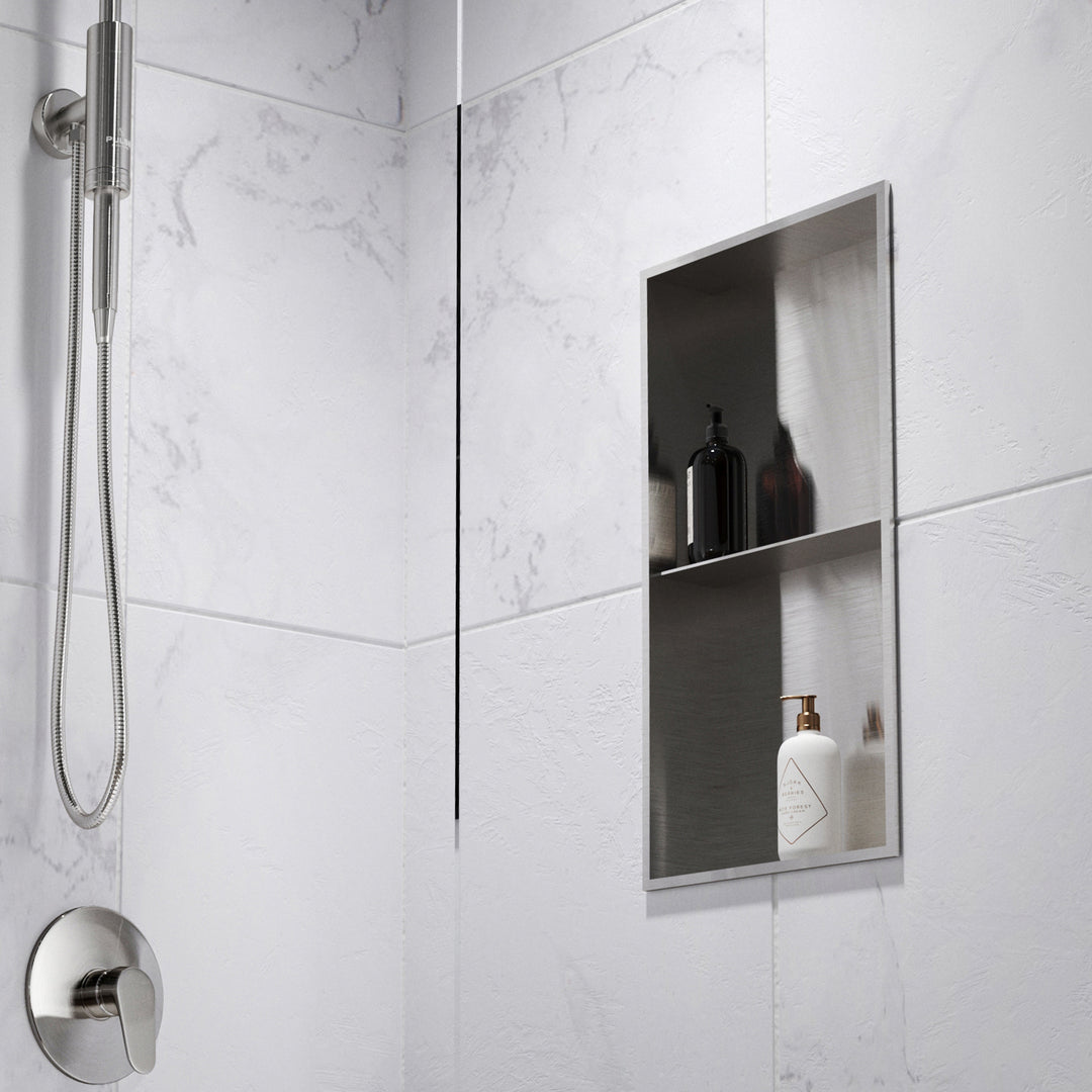 PULSE ShowerSpas Niche in Brushed Stainless Steel  (NI-1224V-SSB)