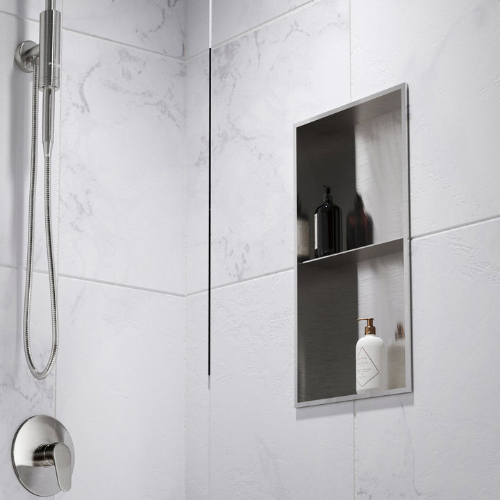 PULSE ShowerSpas Niche in Brushed Stainless Steel  (NI-1224V-SSB)