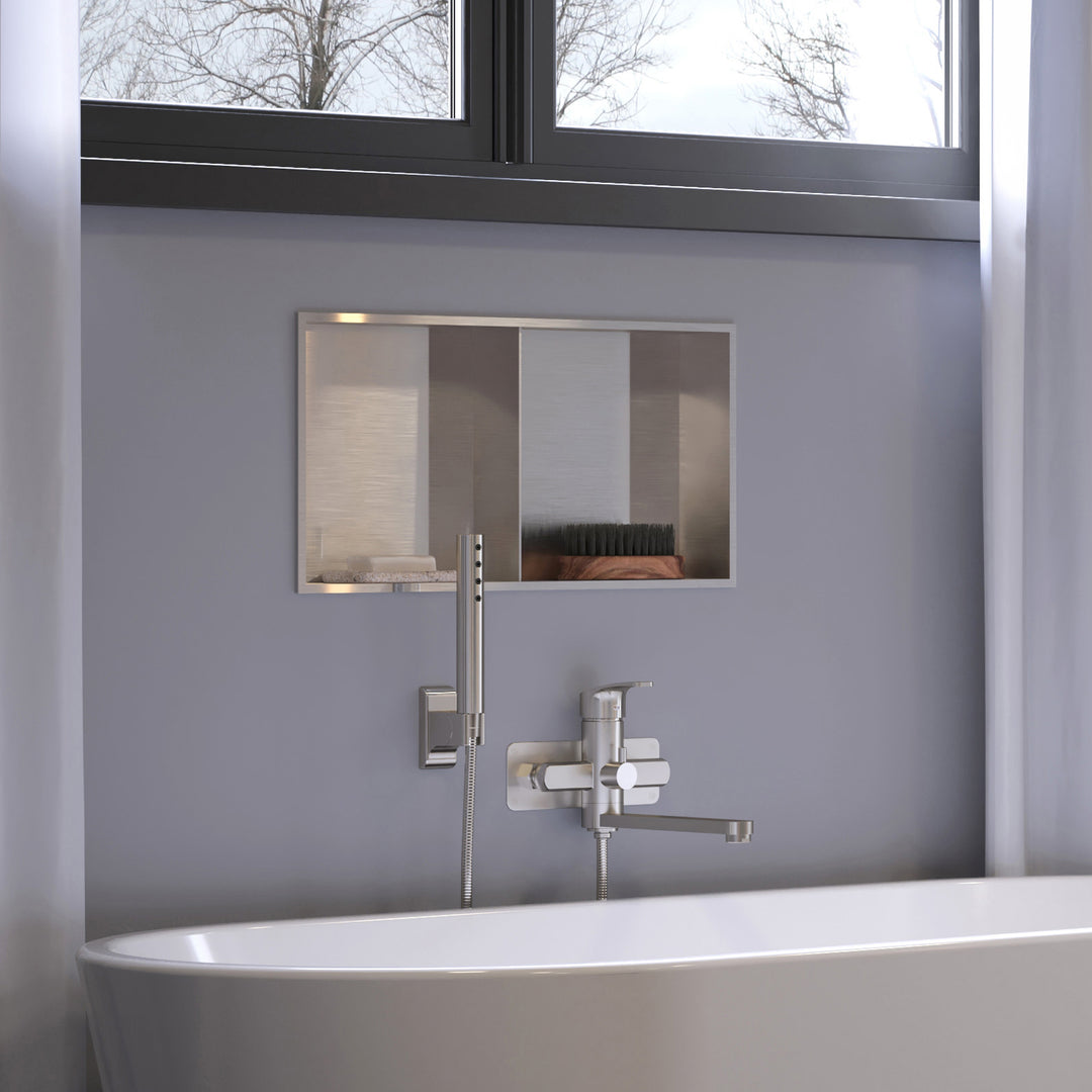 PULSE ShowerSpas Niche in Brushed Stainless Steel  (NI-1224V-SSB)