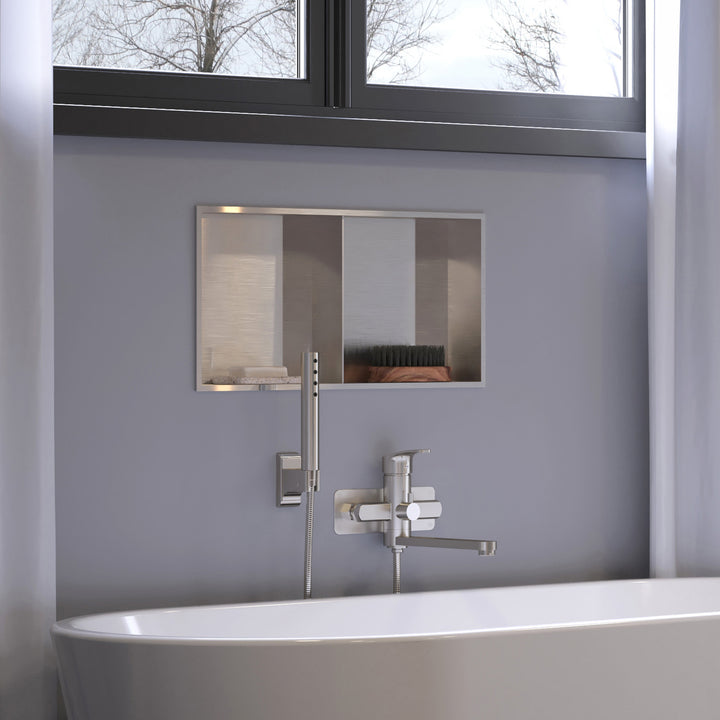 PULSE ShowerSpas Niche in Brushed Stainless Steel  (NI-1224V-SSB)