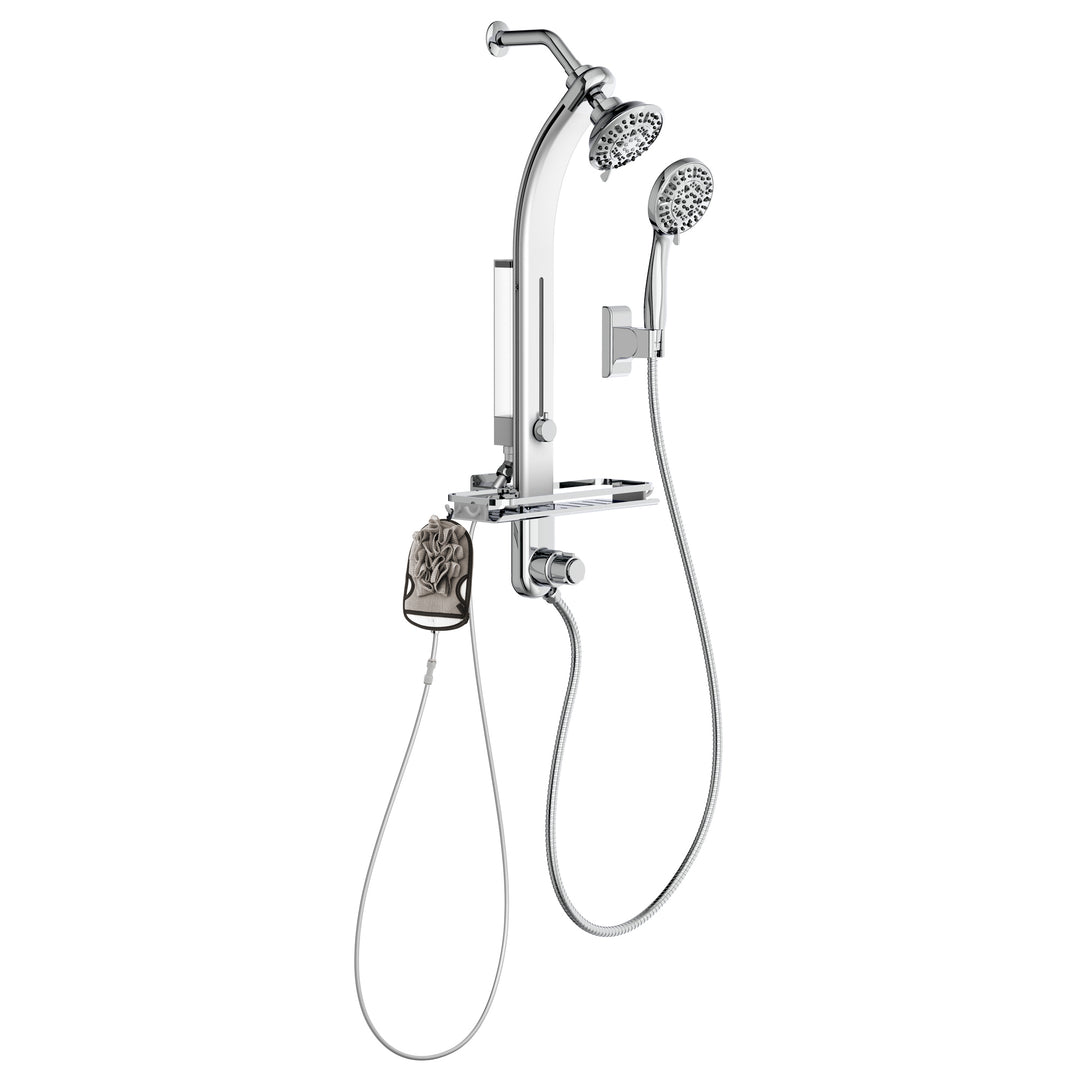 PULSE ShowerSpas Nirvana Stainless Steel Brushed ShowerSpa (1070-CH)