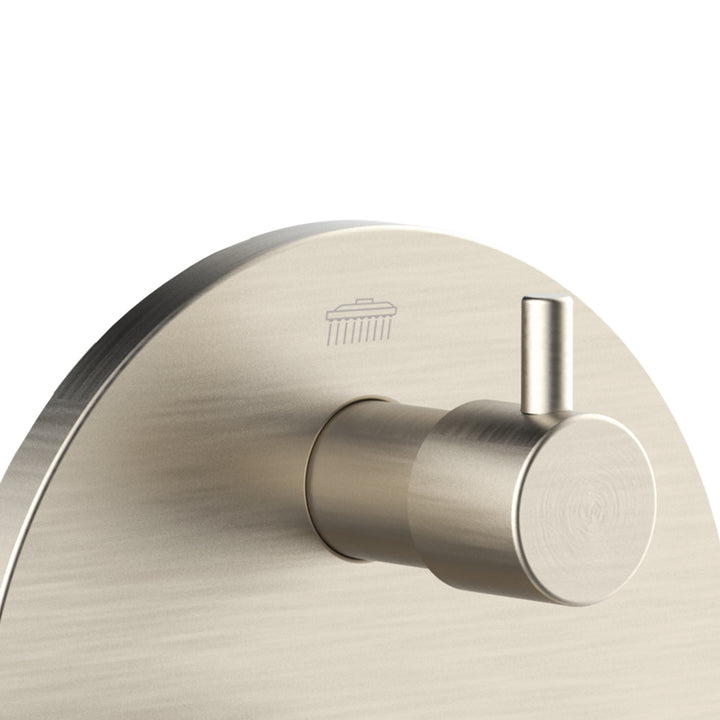 PULSE ShowerSpas Two Way Tru-Temp Pressure Balance 1/2" Rough-In Valve with Brushed Nickel Trim Kit (3005-RIVD-BN)